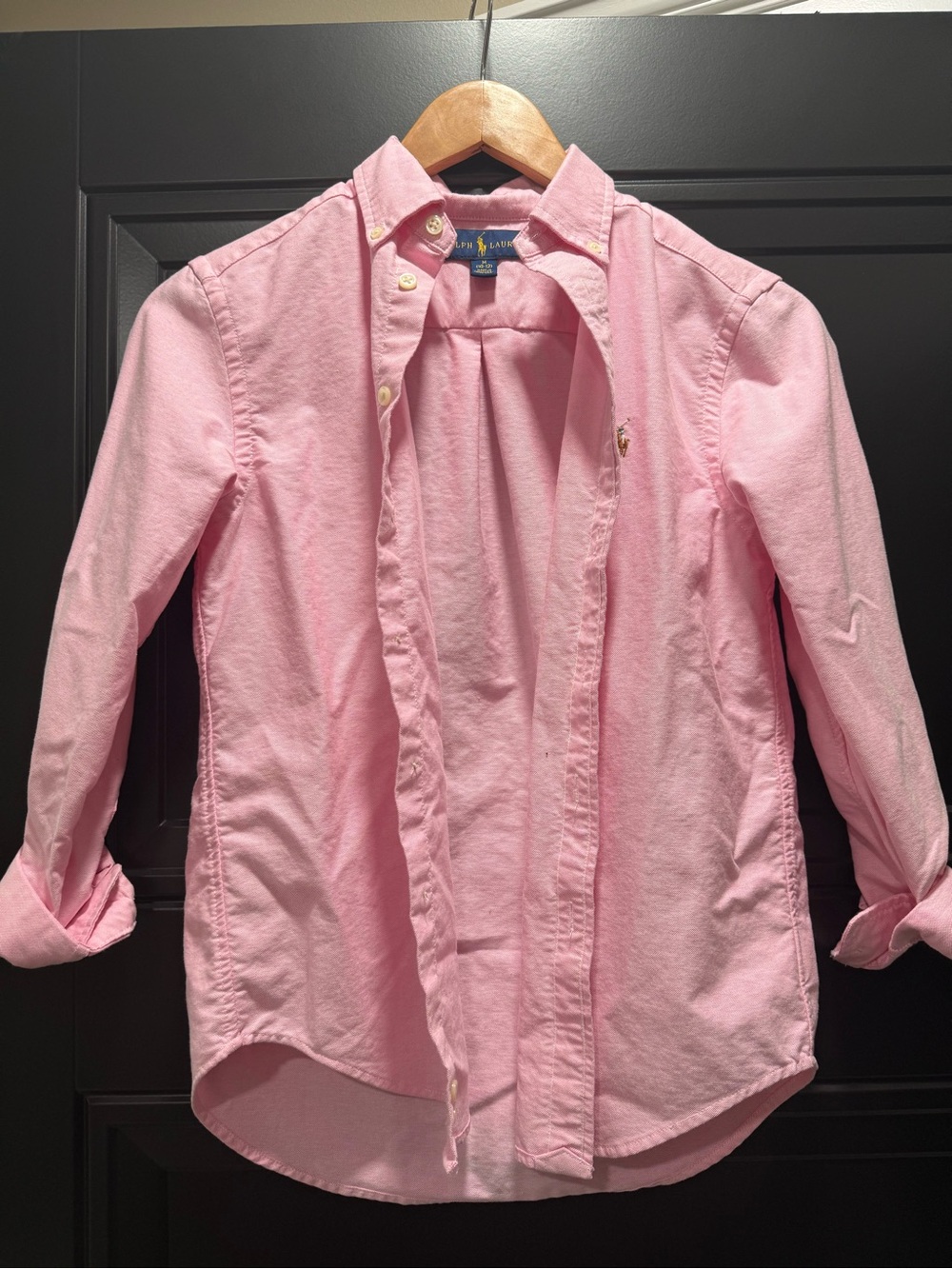 Ralph Lauren Light Pink Button-Down Oxford Shirt for Kids